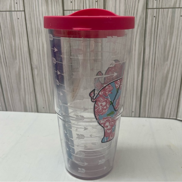 Tervis Tumbler Travel Cup 24 oz Simply Southern Elephant Floral With Pink Lid - Picture 4 of 16